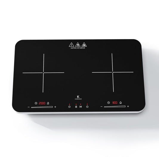 „COOKNANO Doppel-Induktionskochfeld 2 Platten 3600W – tragbar, Timer, Kindersicherung“